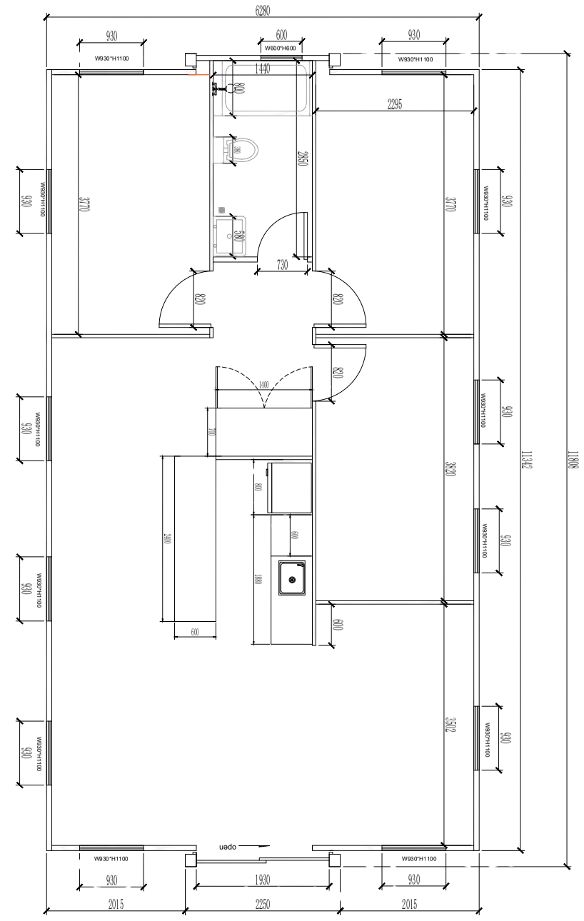 Custom 30 and 40 foot floor plan
